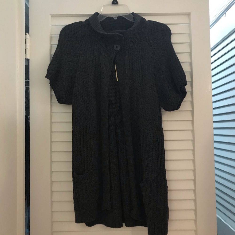 Dark gray cardigan sweater